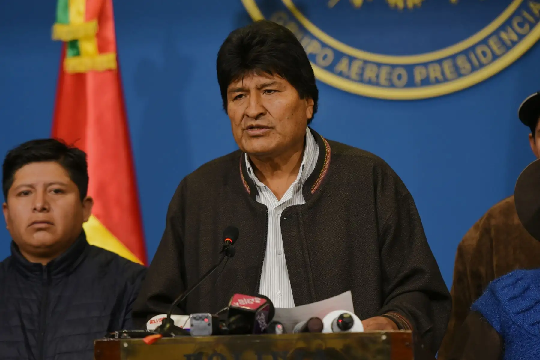 En conferencia de prensa, el presidente Evo Morales, convoca a nuevas elecciones generales en Bolivia. Foto: Agencia Boliviana de Información