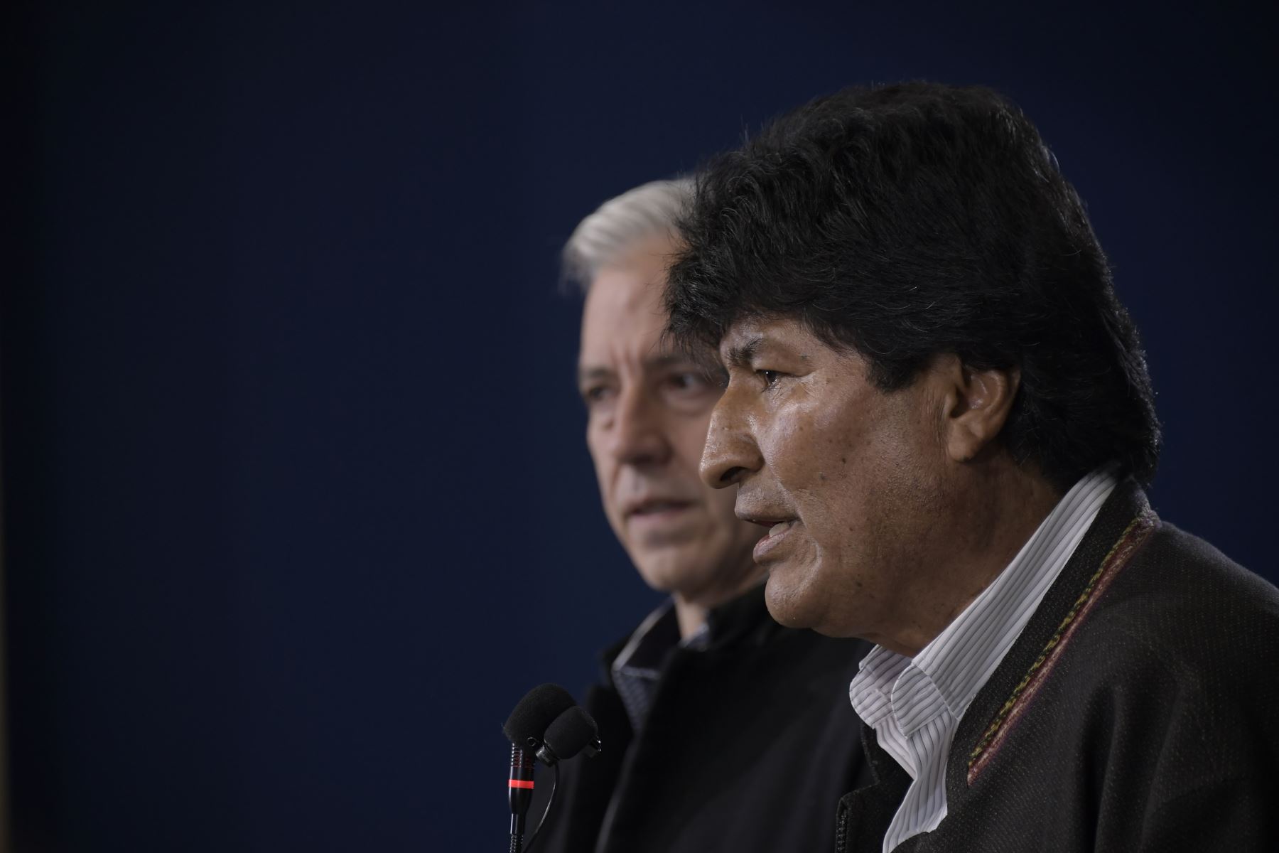En conferencia de prensa, el presidente Evo Morales convoca a nuevas elecciones en Bolivia.
Foto: Agencia Boliviana de Información