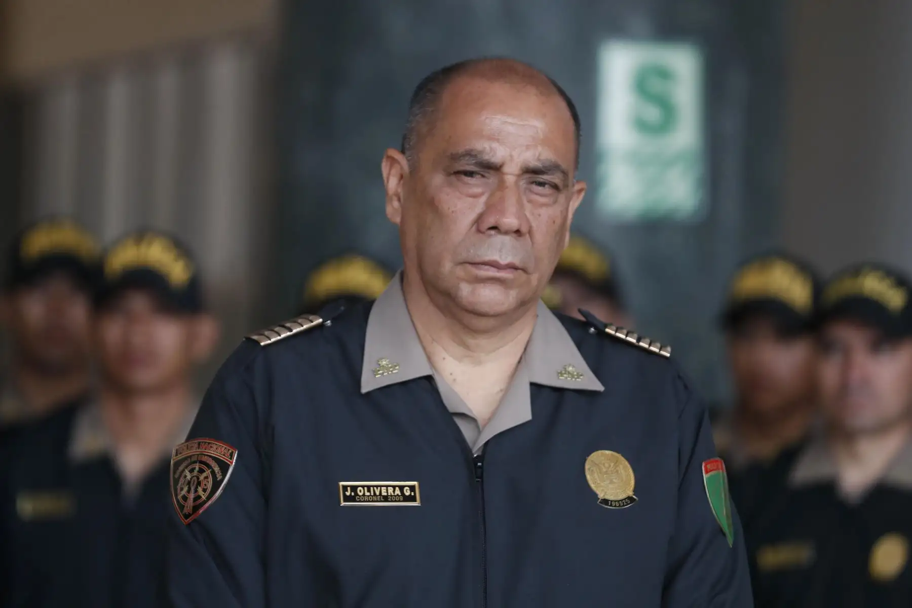 El Poder Ejecutivo, a través del Ministerio del Interior, reasignó en sus funciones a generales del Alto Mando de la Policía Nacional del Perú (PNP).
Coronel Juan Olivera Garcia en conferencia de prensa.
Foto: ANDINA/Renato Pajuelo