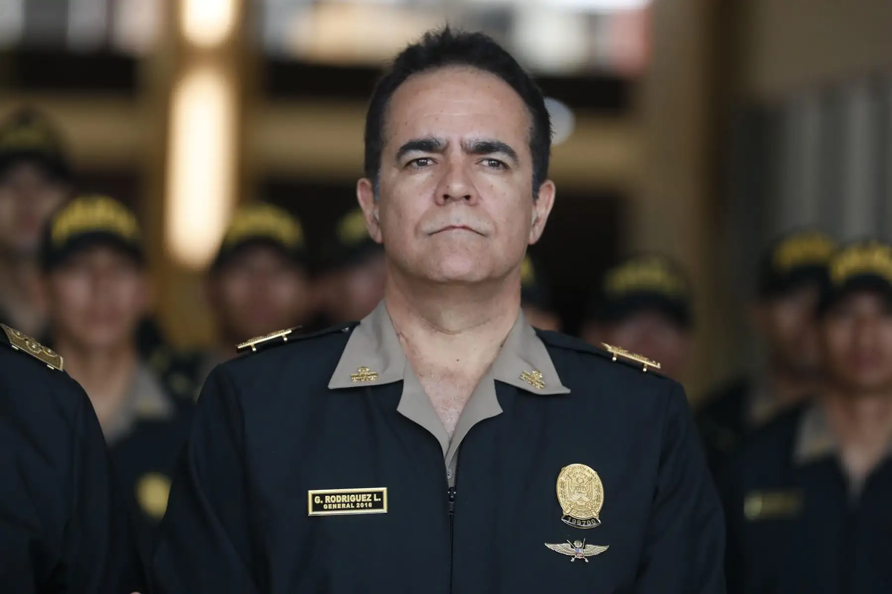 El Poder Ejecutivo, a través del Ministerio del Interior, reasignó en sus funciones a generales del Alto Mando de la Policía Nacional del Perú (PNP).
Participa en la conferencia de prensa General Gastón Rodríguez.
Foto: ANDINA/Renato Pajuelo