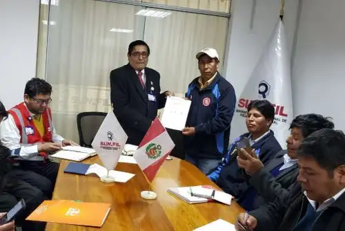 El trabajador de construcción civil y dirigente sindical, Germán Callata Hallasi,fue repuesto por la empresa Consorcio Alborada en Juliaca (Puno).