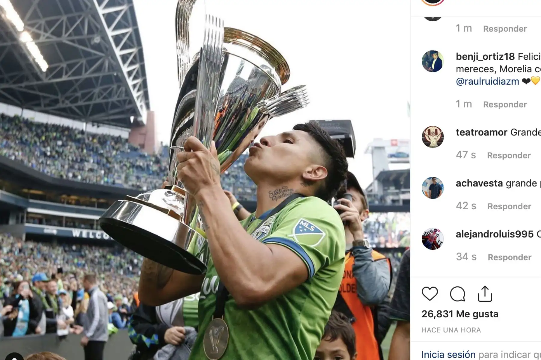 Equipo de Ruidiaz, Seattle Sounders FC se proclama campeón en Estados Unidos. Foto: INTERNET/Medios