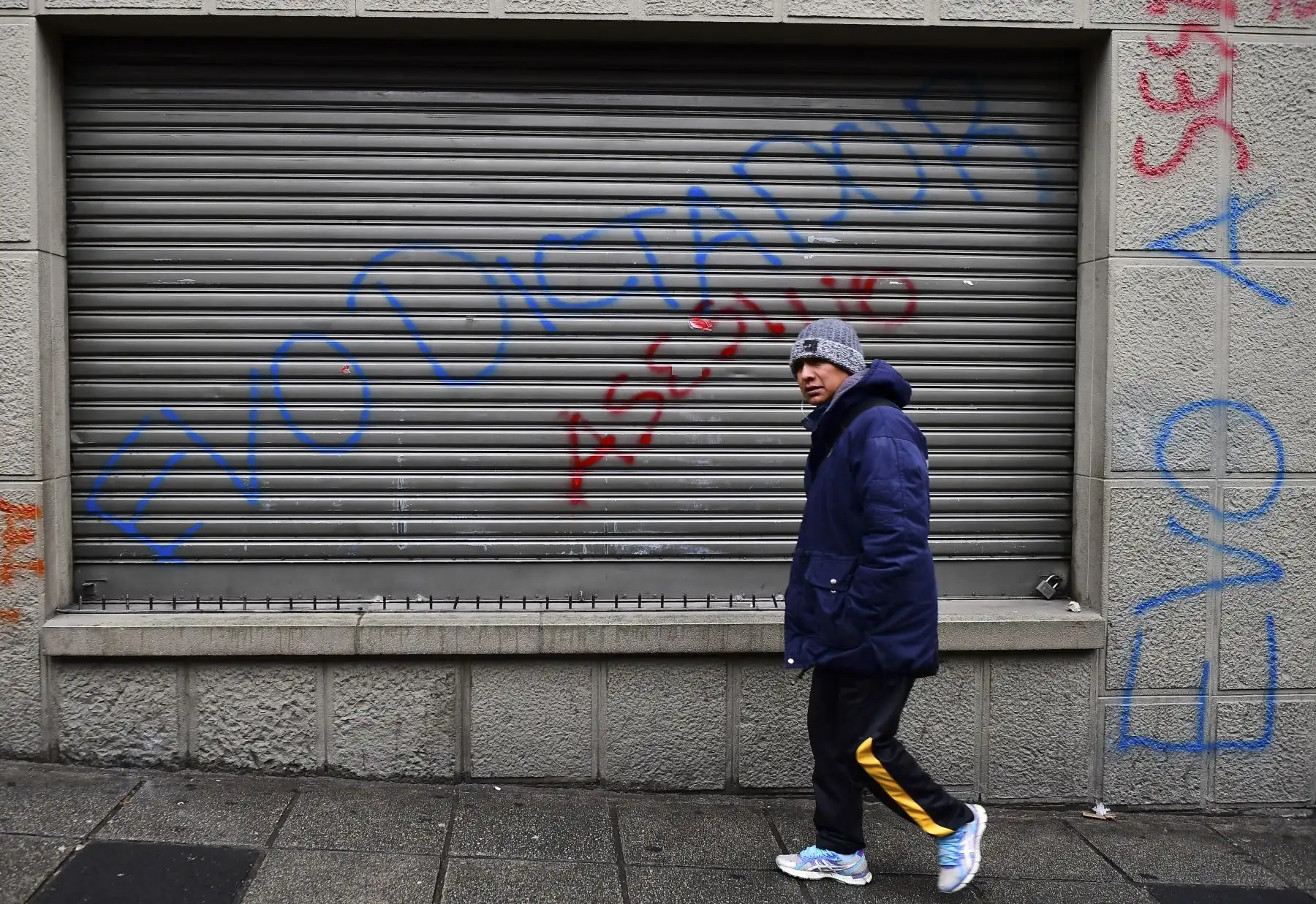 Imágenes en la Paz , tras las protestas contra el presidente Evo Morales.
 Foto: AFP