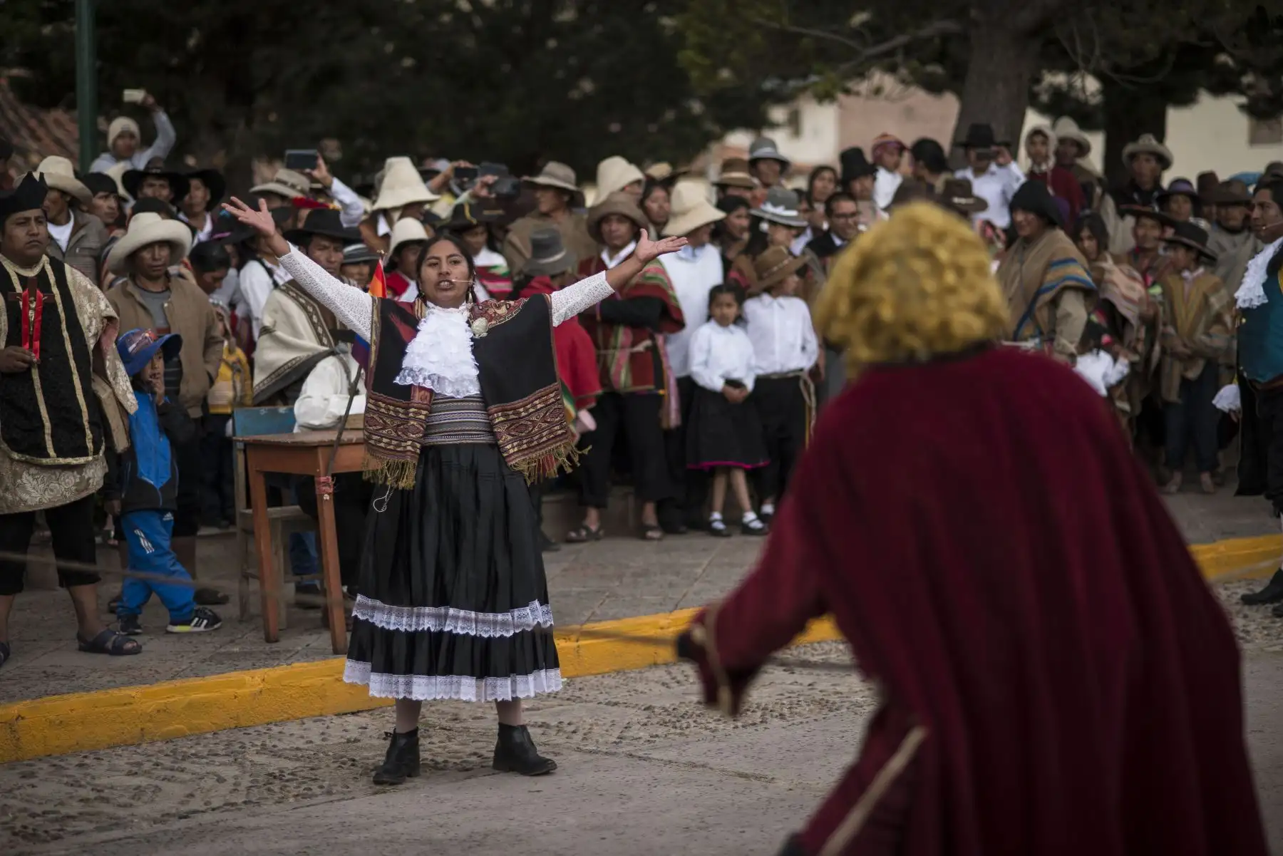 Conmemoración de los 239 años de la rebelión de Túpac Amaru II y Micaela Bastidas en Tungasuca, Cuzco. Foto: Difusión