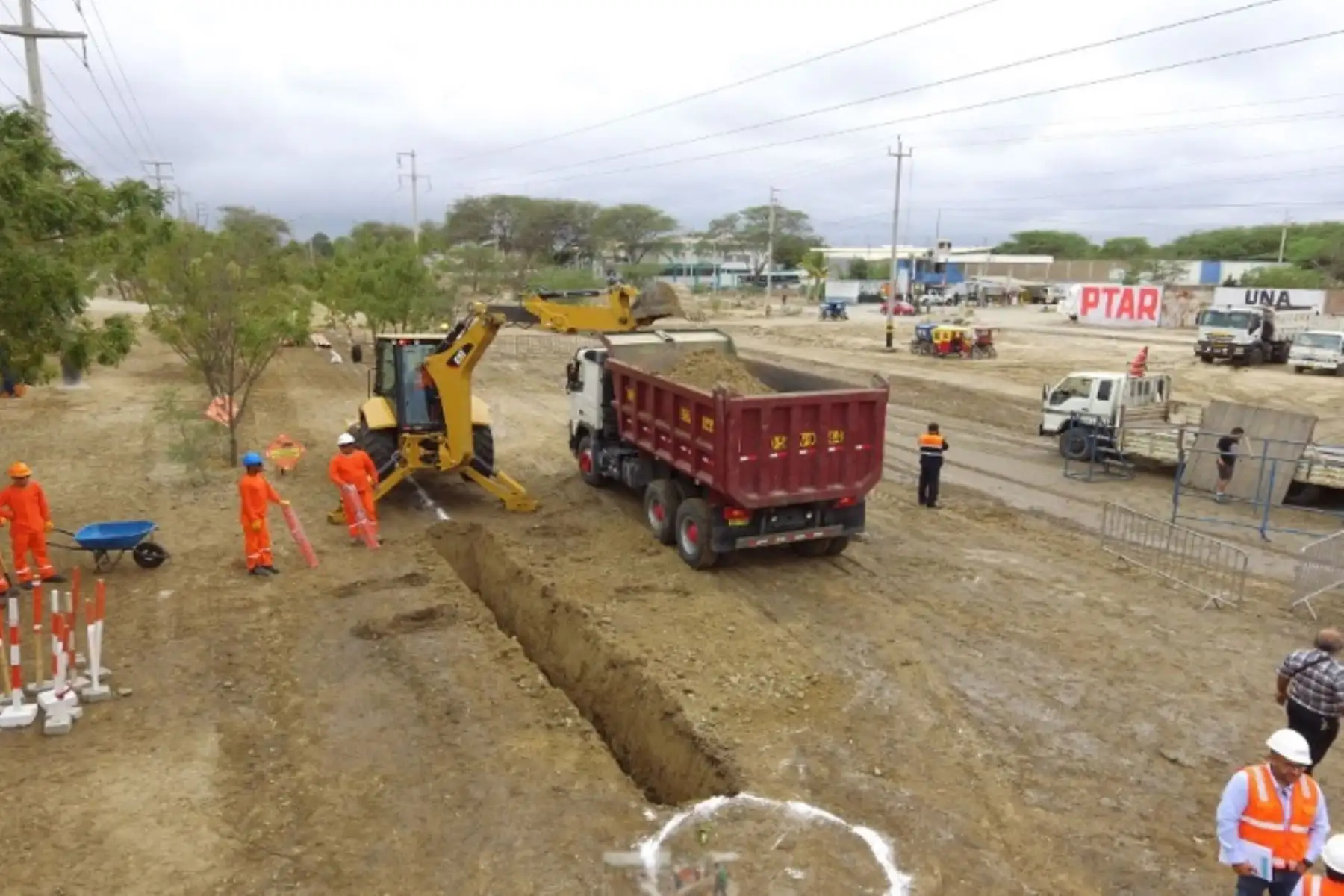 Ministerio de Vivienda gestiona recursos adicionales para acelerar obras de agua y alcantarillado en distrito de La Unión, en Piura. ANDINA/Difusión