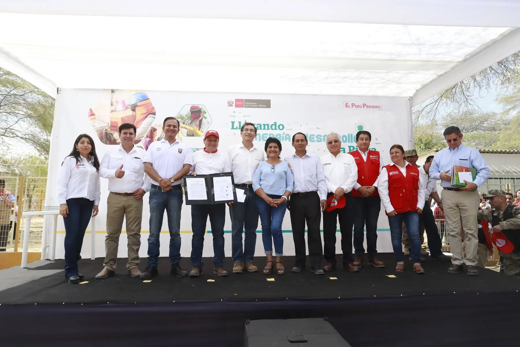 Presidente Martín Vizcarra participa en el inicio de la construcción de la planta de tratamiento de aguas residuales en la ciudad de Sullana.
Foto: ANDINA/Prensa Presidencia