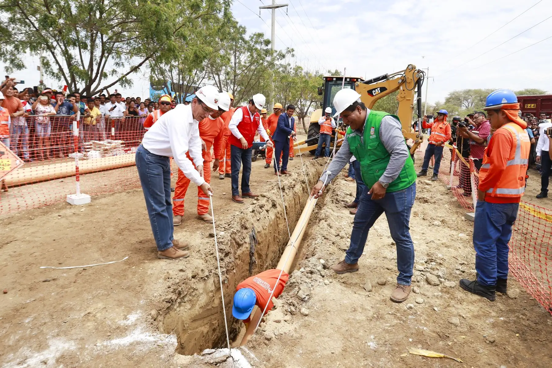 Presidente Martín Vizcarra participa en el inicio de la construcción de la planta de tratamiento de aguas residuales en la ciudad de Sullana.
Foto: ANDINA/Prensa Presidencia