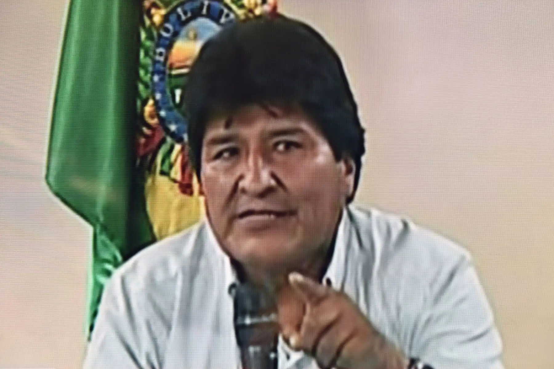 10 de noviembre de 2019 Captura tomada de un video entregado por Bolivia TV que muestra al presidente boliviano Evo Morales anunciando su renuncia. Foto: AFP