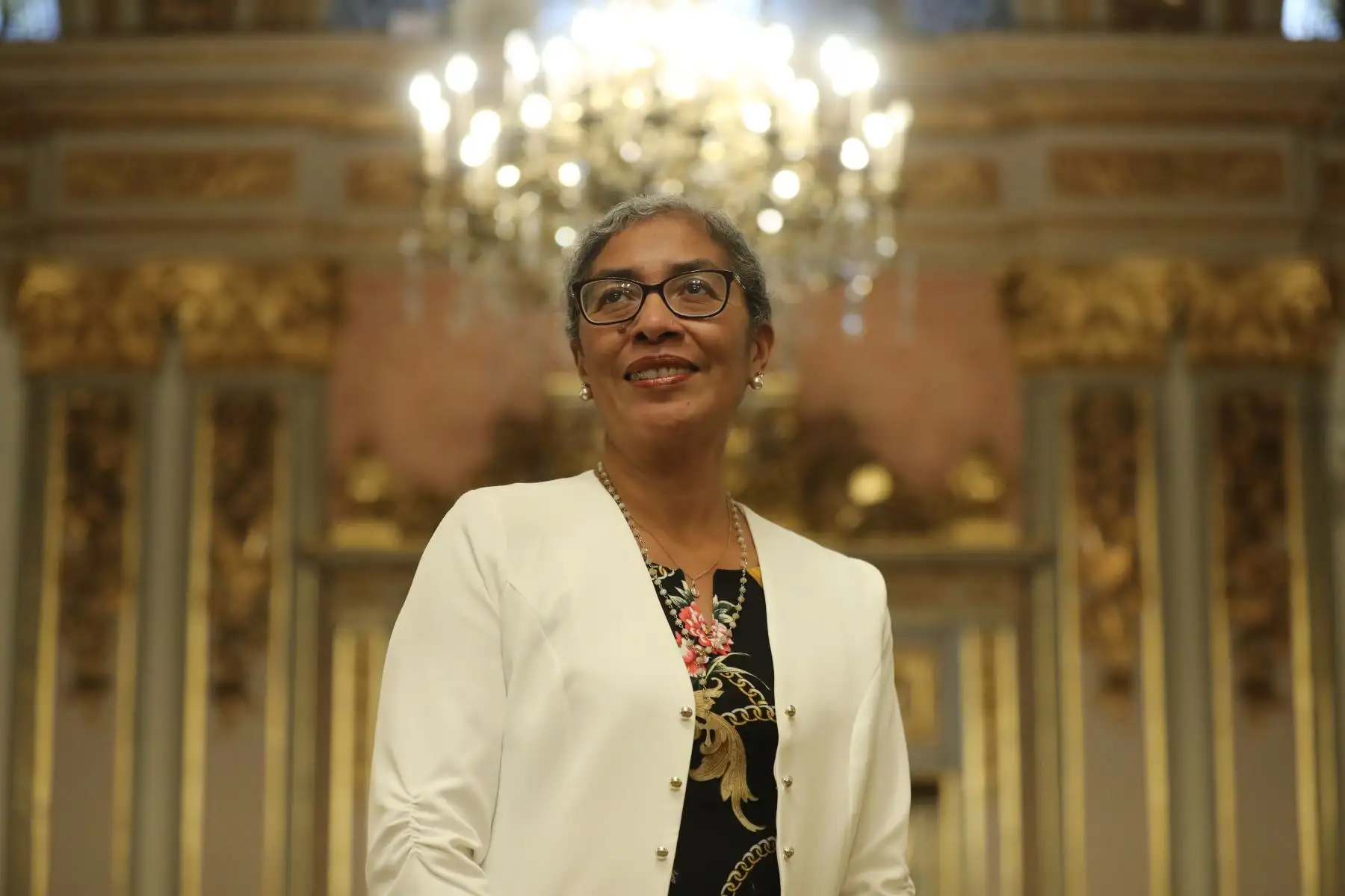 Alejandrina Córdova, por su trayectoria de más de 30 años de trabajo para promover y fortalecer la identidad y autoestima de las mujeres afroperuanas en Ica. Foto: ANDINA/ Prensa Presidencia