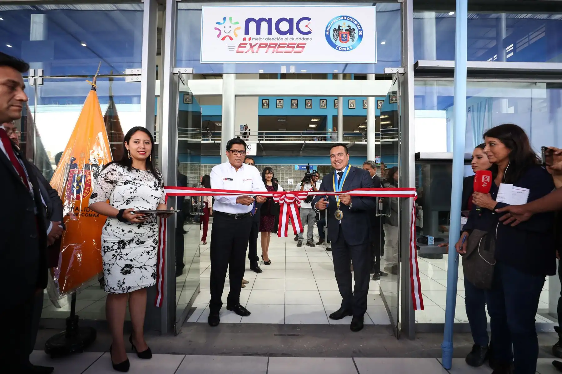 Jefe del gabinete, Vicente Zeballos inaugura Plataforma de atención MAC en Comas.  Foto: ANDINA/Difusión