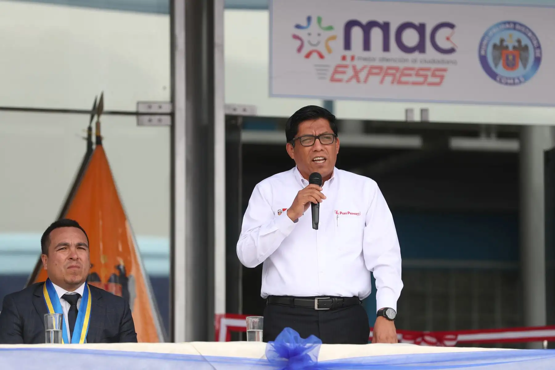 Jefe del gabinete, Vicente Zeballos inaugura Plataforma de atención MAC en Comas.  Foto: ANDINA/Difusión