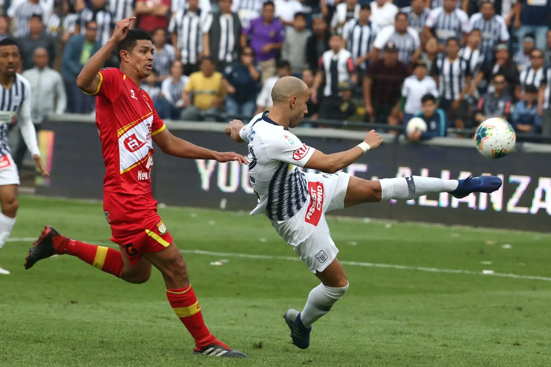 Federico Rodriguez celebra el gol de Alianza Lima ante  Sport Huancayo por la fecha 16 del Torneo Clausura de la Liga 1en el estadio Alejandro Villanueva de La Victoria.
Foto: ANDINA/Vidal Tarqui