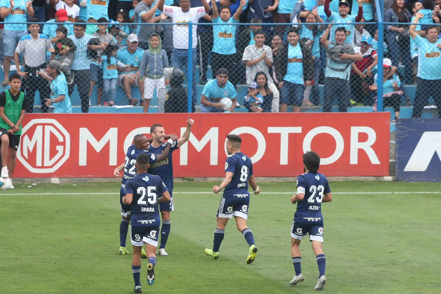 Horacio Calcaterra Sporting Cristal celebra el primer gol  ante Alianza UDH por el Torneo Clausura de la Liga 1.
Foto: ANDINA/ Eddy Ramos