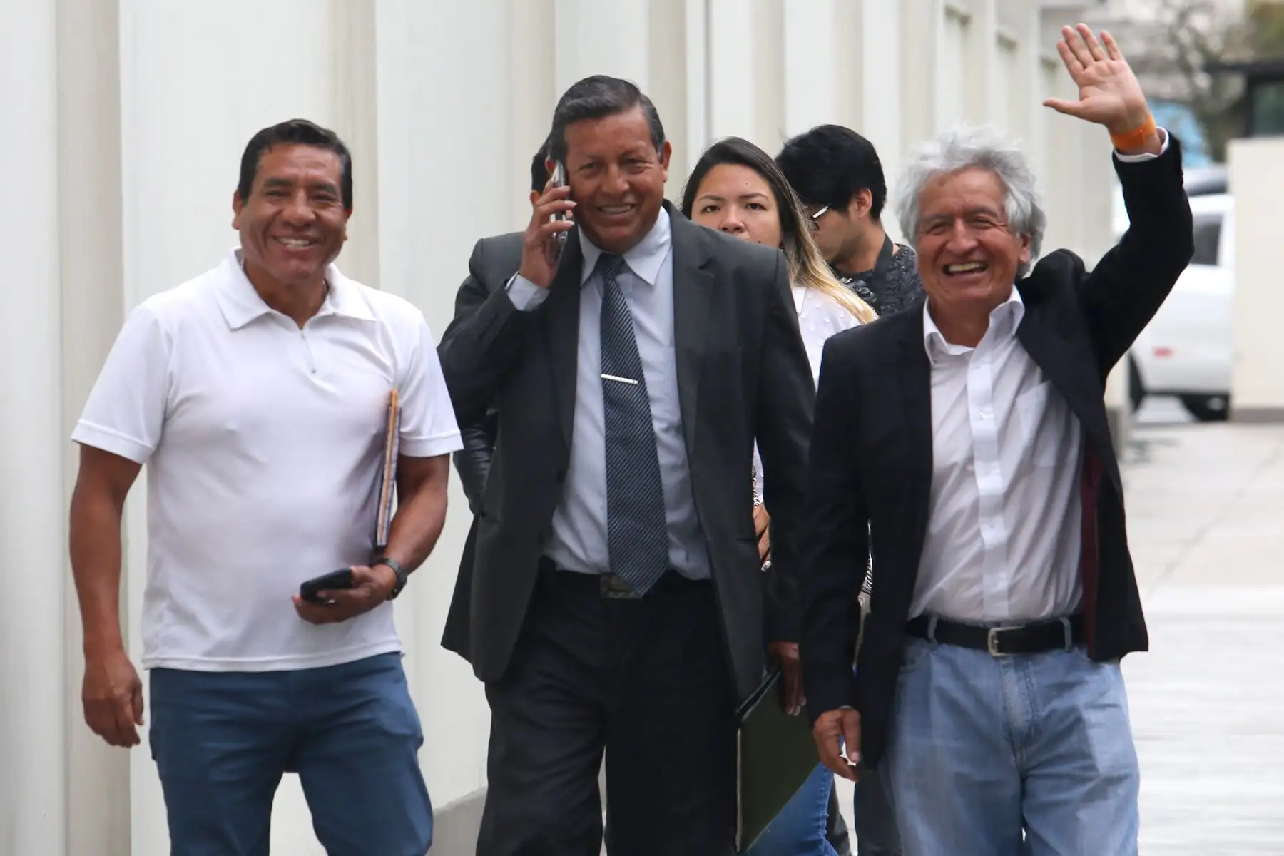 Virgilio Acuña de la agrupación política Unión por el Perú inscribió su lista de candidatos al Congreso para las próximas elecciones de enero del 2020 . Foto: Héctor Vinces