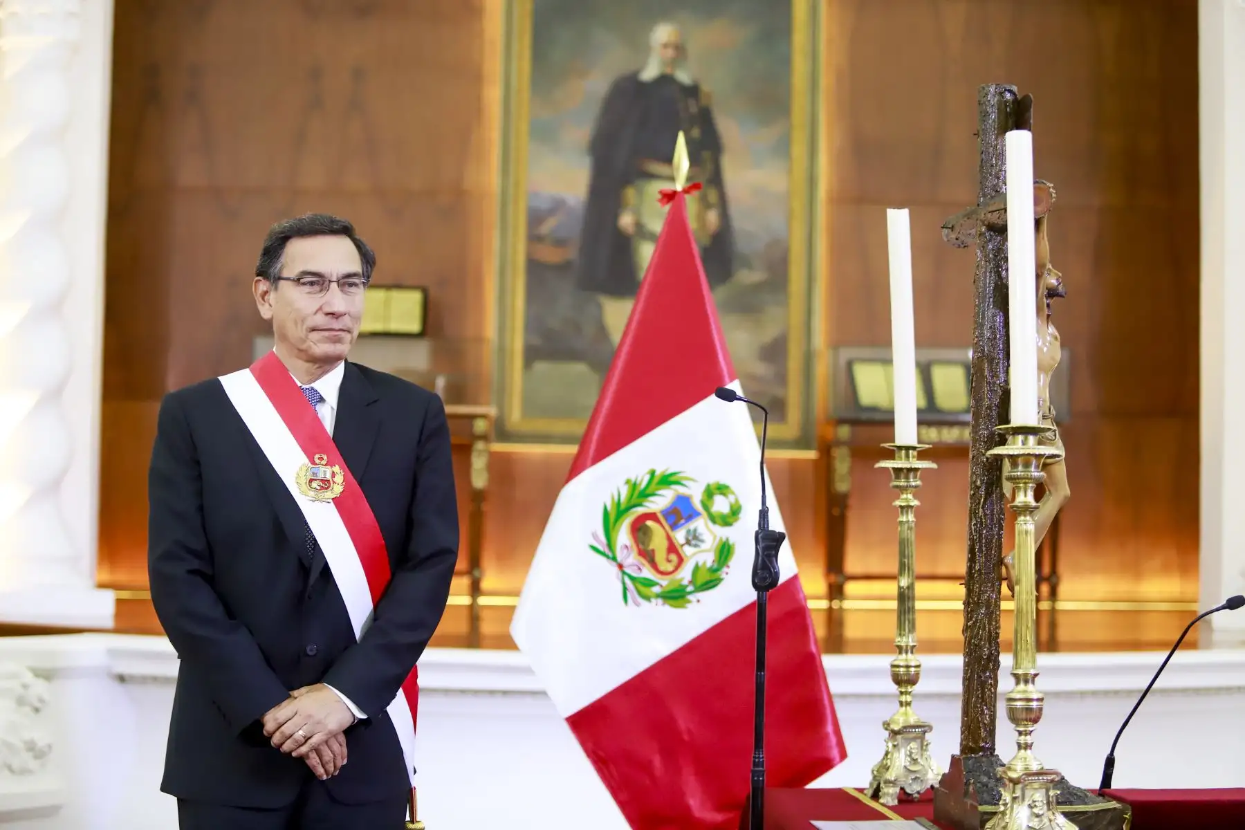 Presidente Martín Vizcarra toma juramento a Elizabeth Hinostroza Pereyra como ministra de Salud.
Foto: ANDINA/Prensa Presidencia