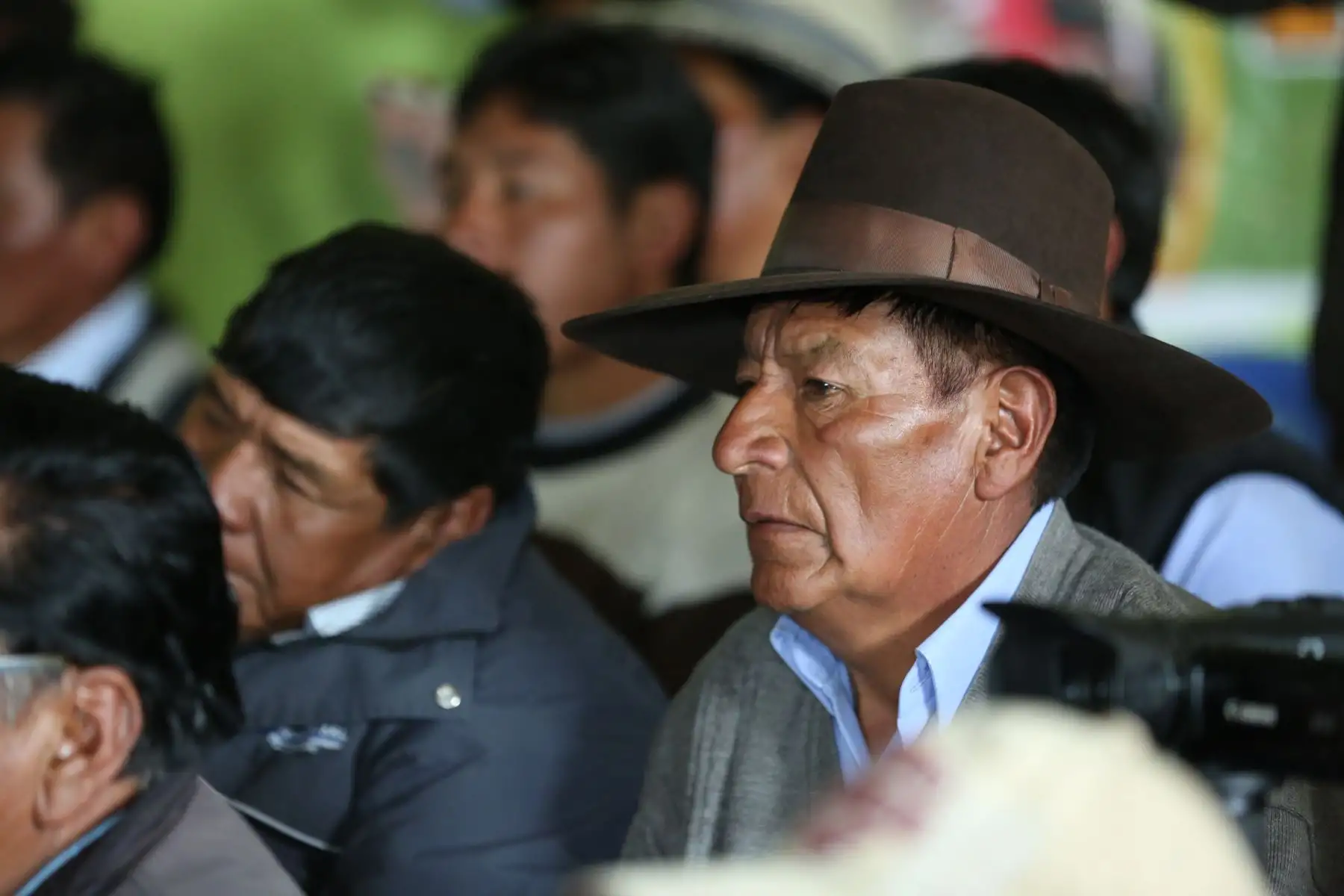 Poblador del Centro Poblado Tintaya Marquiri participa en reunión con el Titular de la PCM, Vicente Zeballos  junto a dirigentes de 13 comunidades campesinas del área de influencia directa de la unidad minera Antapaccay
Foto: PCM