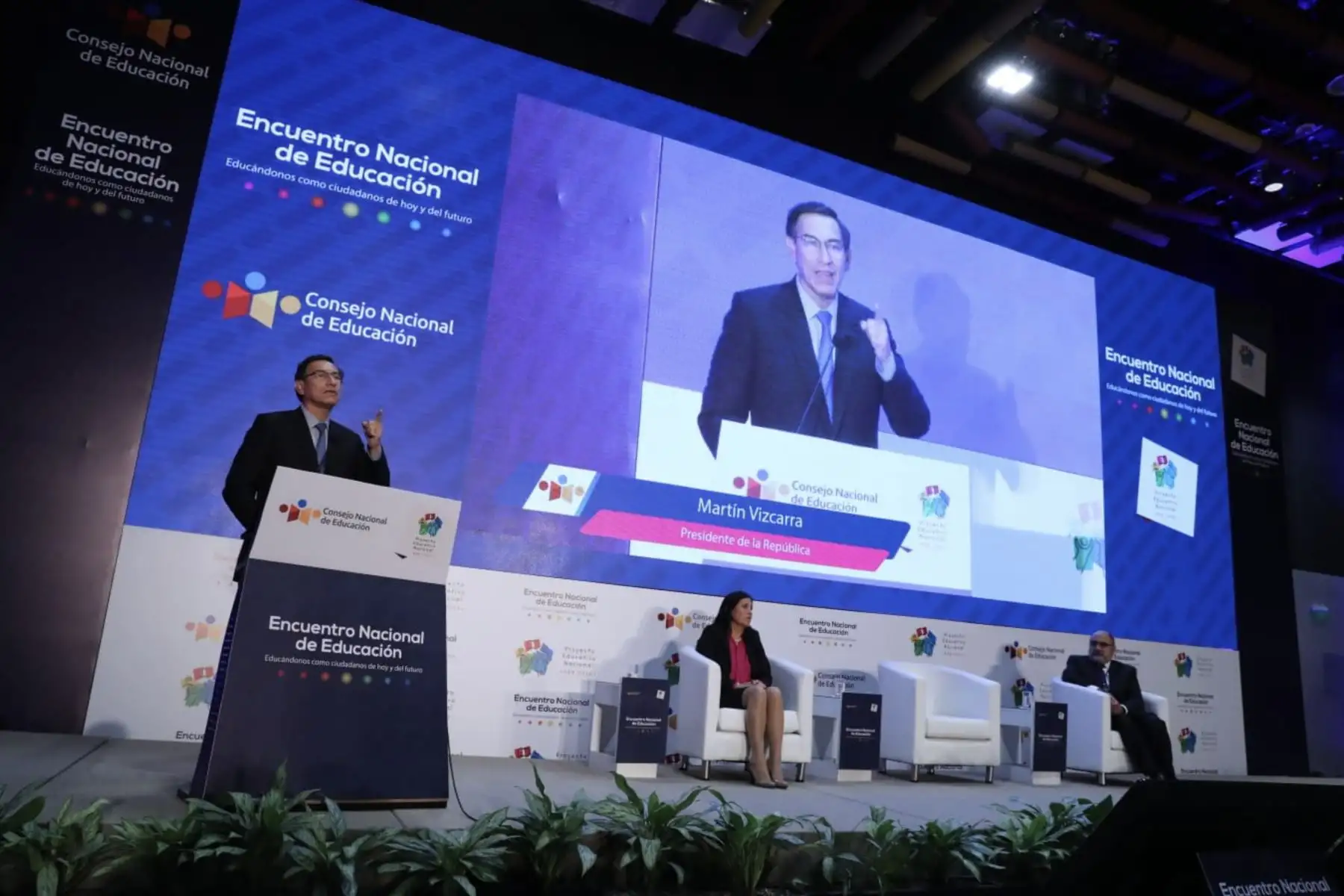 Presidente Vizcarra participa en Encuentro Nacional de Educación. Foto: ANDINA/ Prensa Presidencia