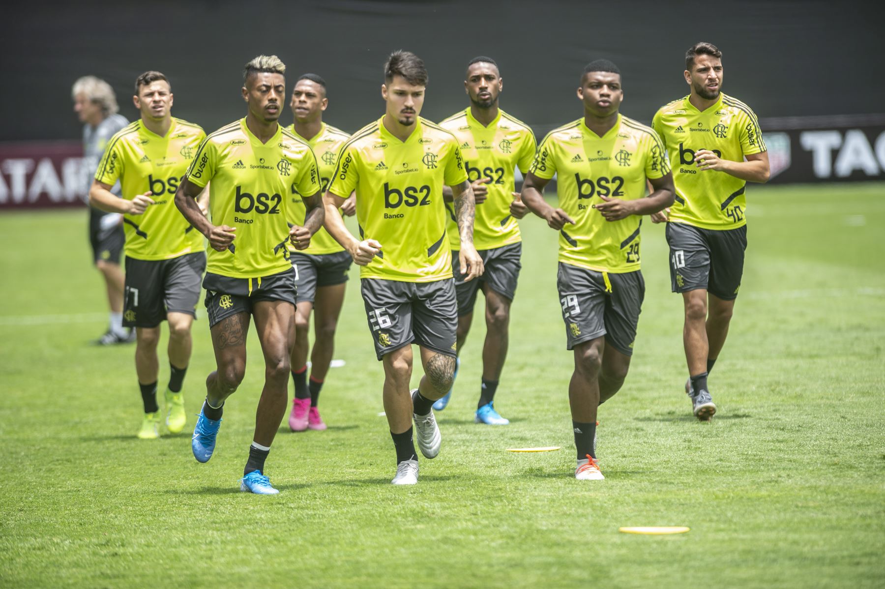 Entrenamiento del Flamengo en Lima para la final de la Copa Libertadores. Foto: AFP