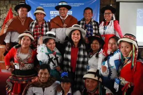 Ministra de Educación, Flor Pablo, participó en el primer encuentro de estudiantes de los institutos pedagógicos públicos.