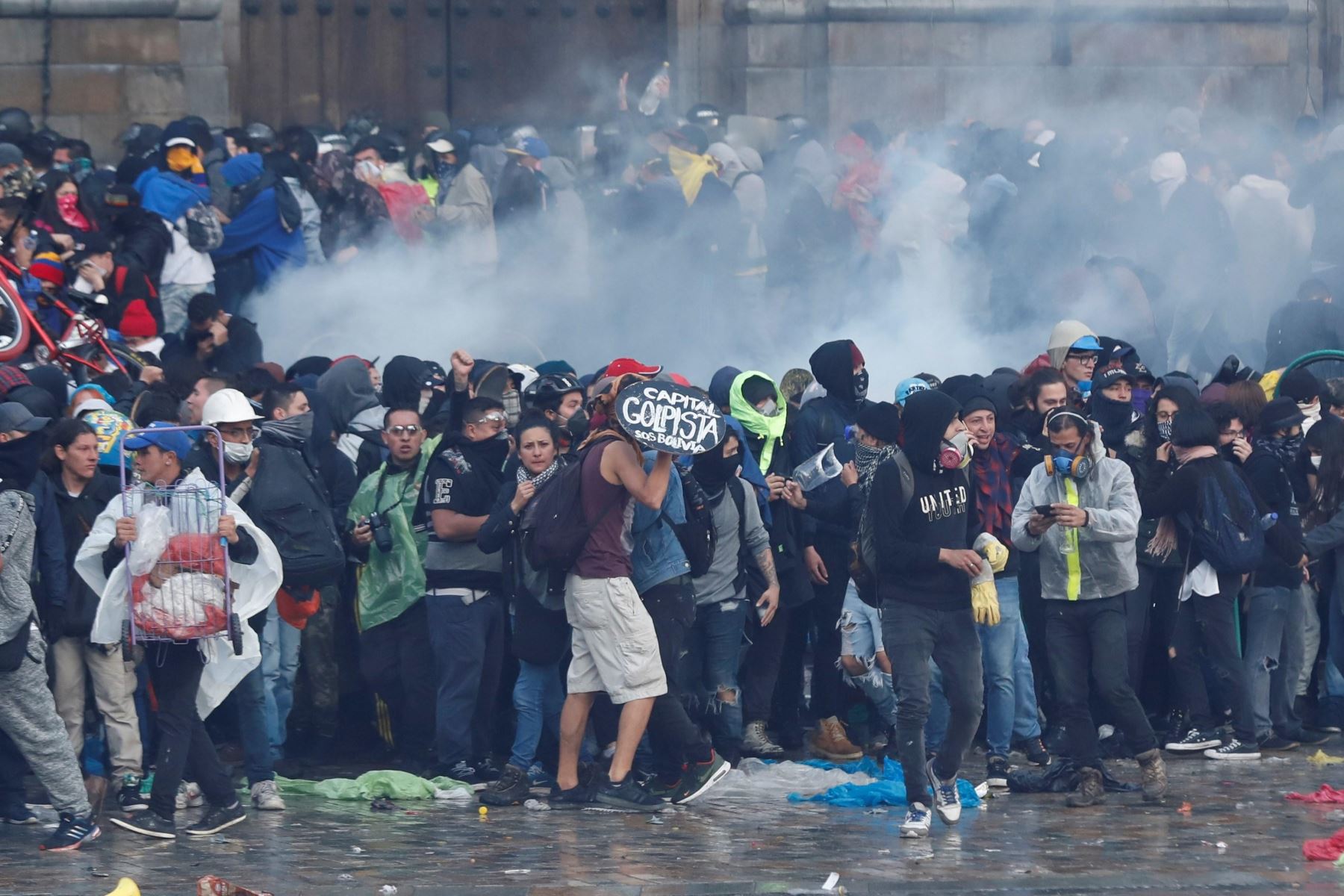 Protestas en Colombia contra la política económica y social del presidente Iván Duque. Foto: EFE.
