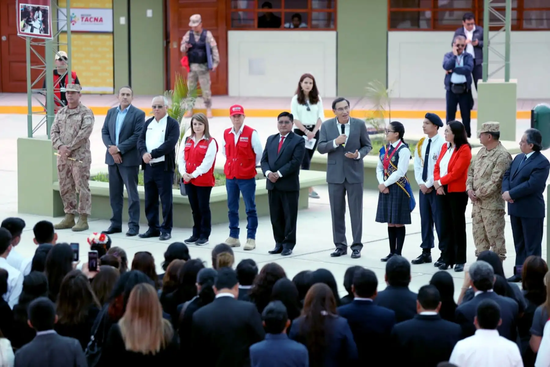 Presidente Vizcarra inaugura IE Nuestros Héroes de la Guerra del Pacífico en Tacna. Foto: ANDINA/ Prensa Presidencia