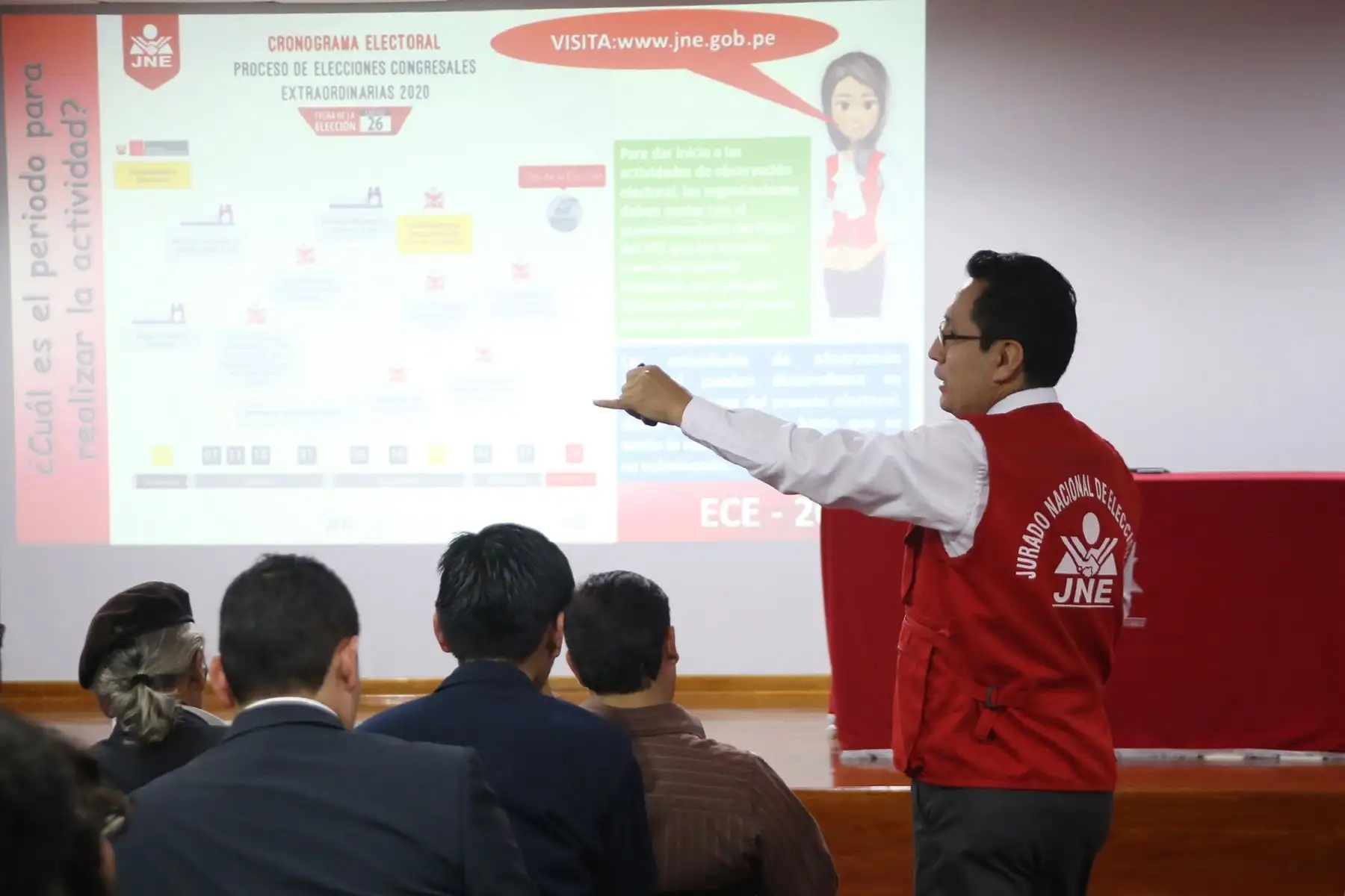 Capacitación de personeros de partidos políticos. Foto: Difusión.