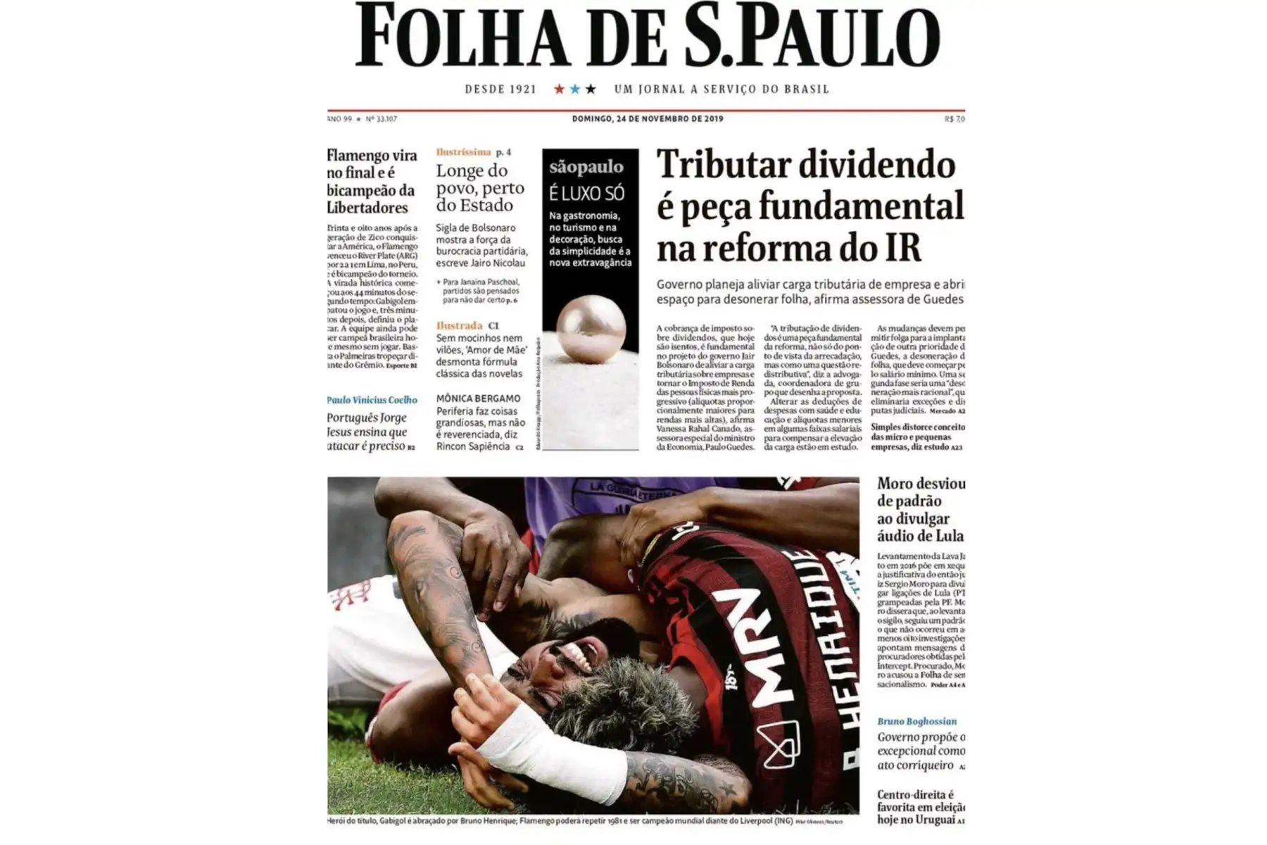 Las portadas de los diarios brasileños y portugueses destacan el histórico triunfo de Flamengo tras ganar la Copa Libertadores 2019 en Lima.