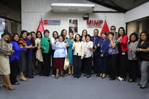 El Comité Intergubernamental lo conforman el Ministerio de la Mujer y Poblaciones Vulnerables, la Asamblea Nacional de los Gobiernos Regionales (ANGR), Red de Municipalidades Urbanas y Rurales del Perú (Remurpe), Asociación de Municipalidades del Perú (AMPE) y la Red Nacional de Mujeres Autoridades Locales y Regionales del Perú (Renama).
