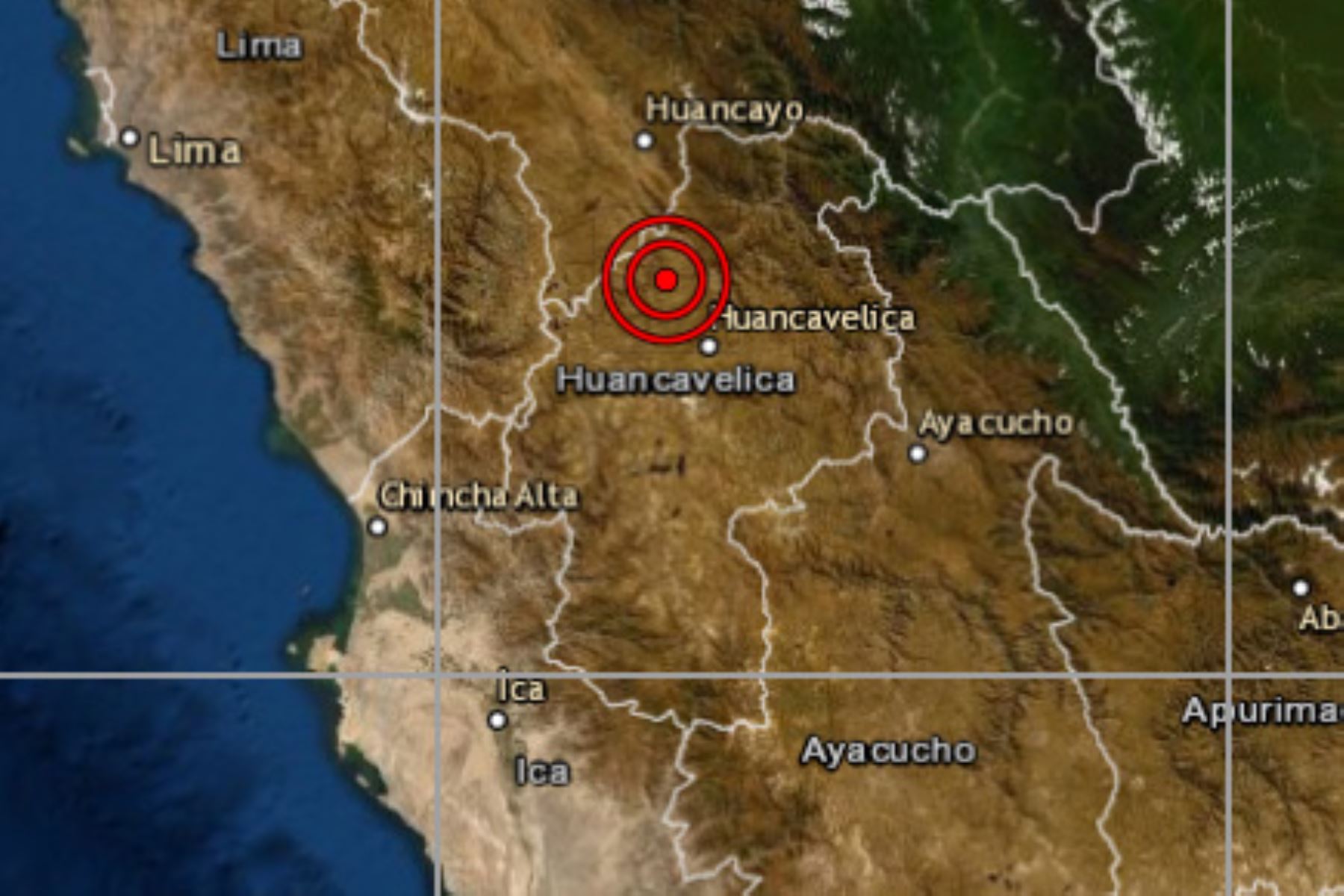 A las 17:59 horas ocurrió un sismo a 13 kilómetros al oeste del distrito de Conayca, región Huancavelica.