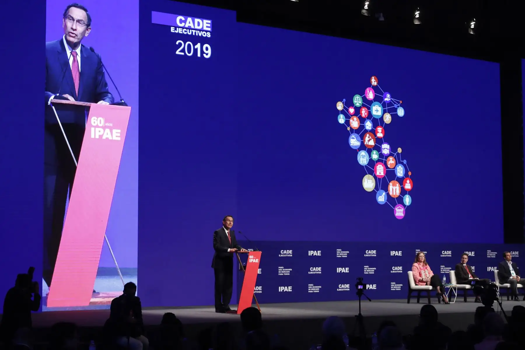 Presidente Vizcarra interviene en el CADE Ejecutivos 2019. Foto: ANDINA/Renato Pajuelo