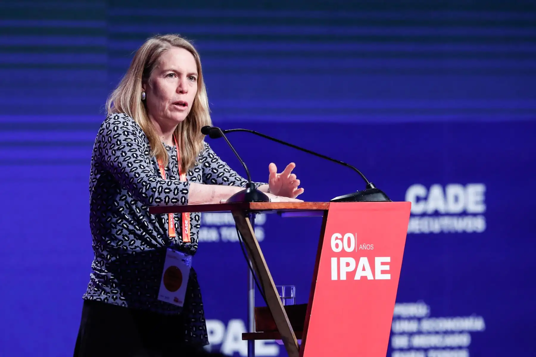 Elena Conterno, presidenta de IPAE clausura CADE Ejecutivos 2019 desarrollado en Paracas. Foto: ANDINA/Renato Pajuelo