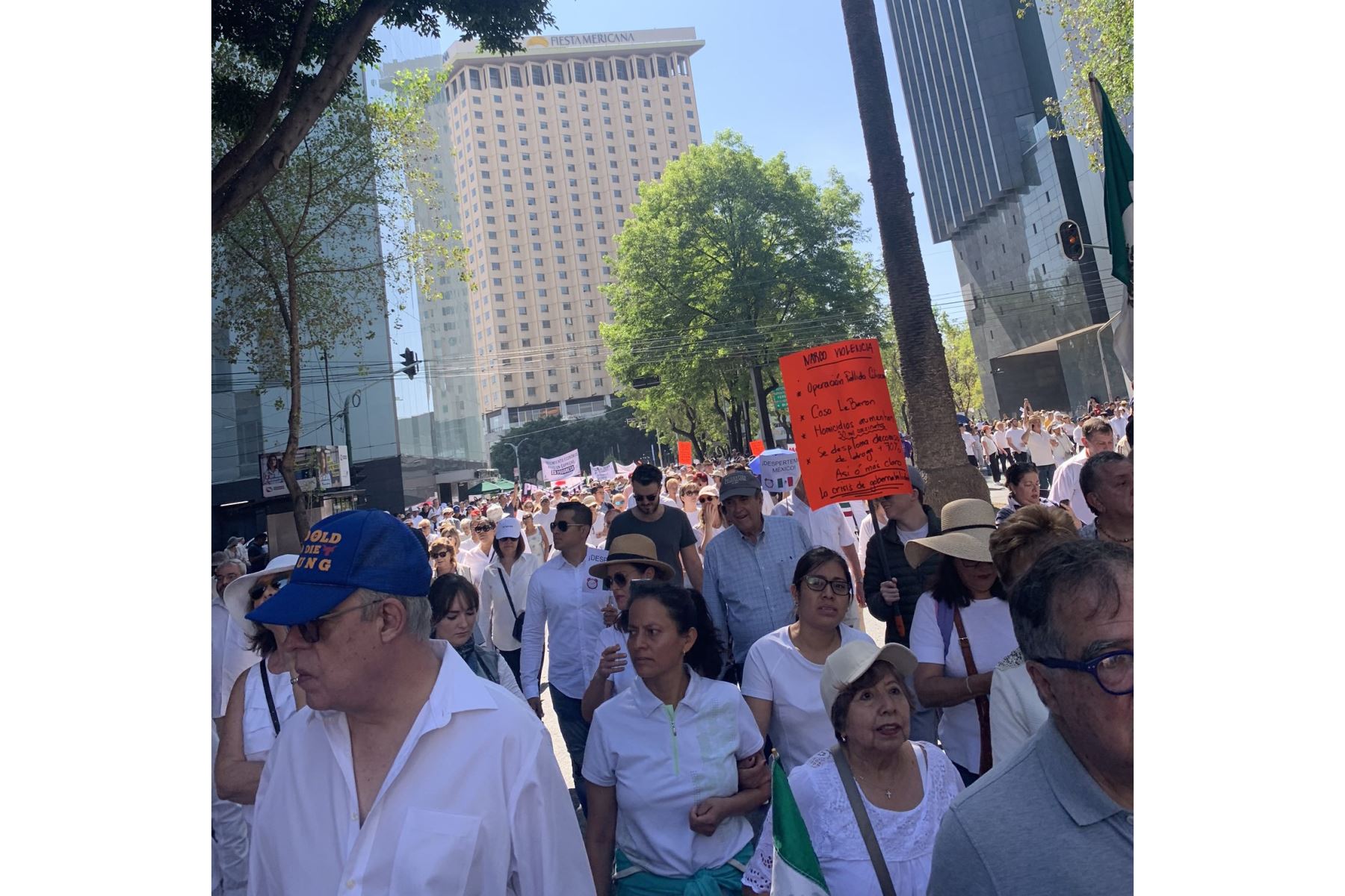 Marchas en contra de Lopez Obrador, en Mexico. Foto: Difusión Twitter El sofista de Mexico
