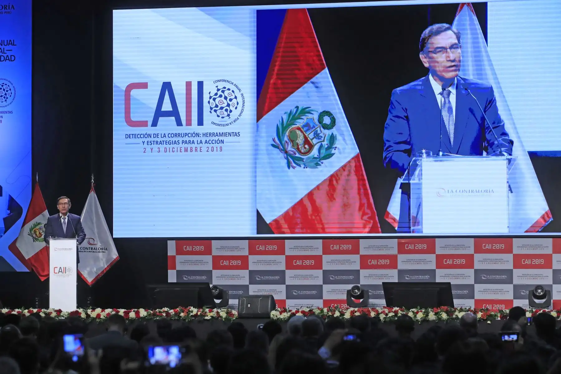 Presidente de la República asistió a la Inauguración de la Conferencia Anual Internacional por la Integridad CAII 2019, organizada por la Contraloría General de la República.Foto: ANDINA/ Juan Carlos Guzmán