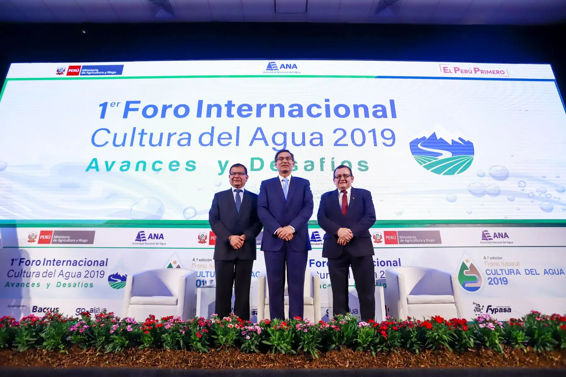 Presidente de la República, Martín Vizcarra, en I Foro Internacional "Cultura del Agua". Foto:ANDINA/ Presidencia