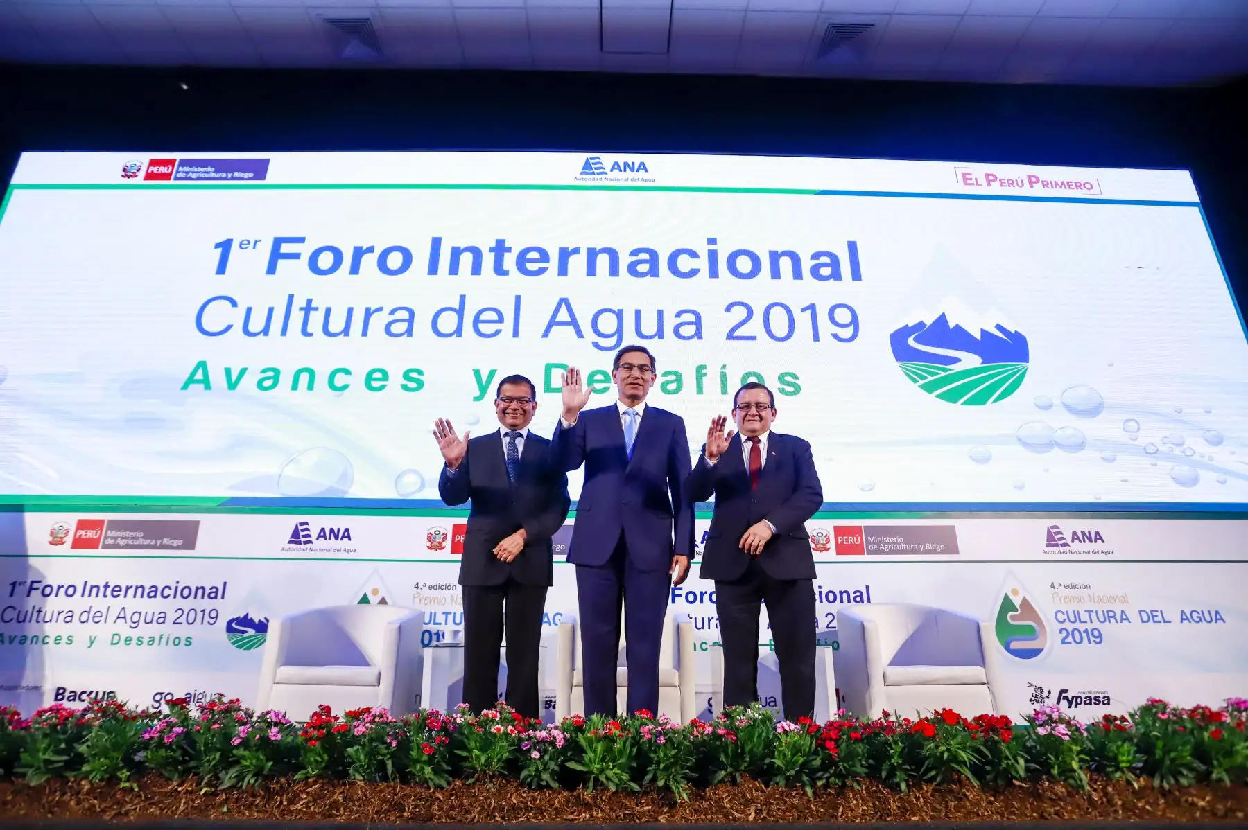 Presidente de la República, Martín Vizcarra, en I Foro Internacional "Cultura del Agua". Foto:ANDINA/ Presidencia
