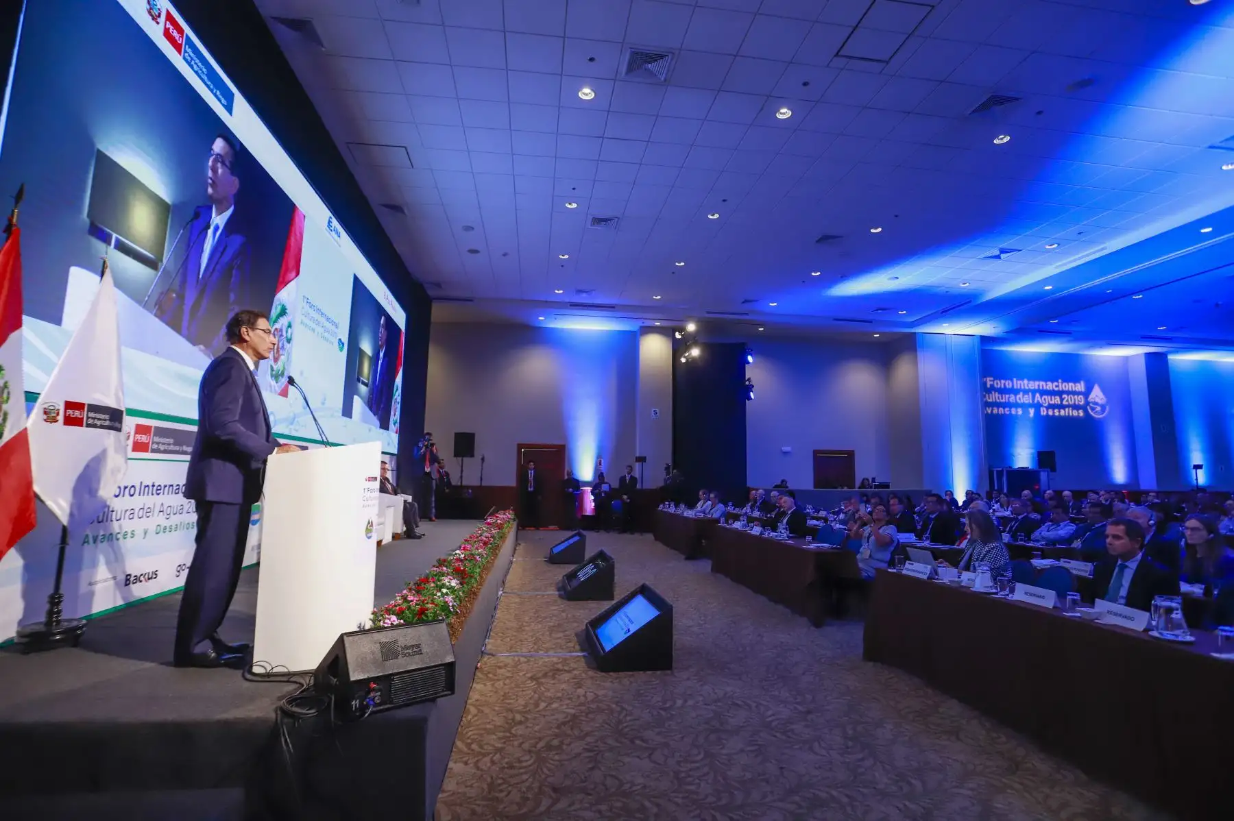 Presidente de la República, Martín Vizcarra, en I Foro Internacional "Cultura del Agua". Foto:ANDINA/ Presidencia