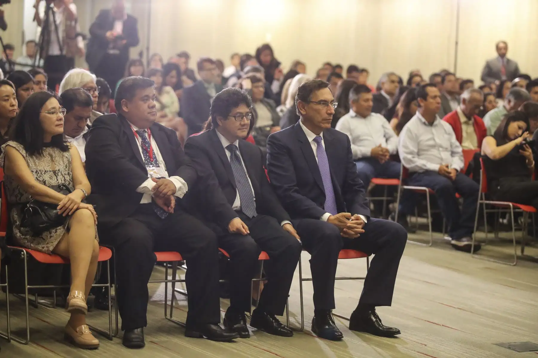 Jefe del Estado, Martin Vizcarra, participó en la Inauguración del IV Seminario Internacional: “Gestión Del Riesgo de Desastres como Estrategia para el Desarrollo De Ciudades Seguras y Resilientes”, organizado por el Ministerio de Vivienda Construcción y Saneamiento.Foto: ANDINA/Prensa Presidencia