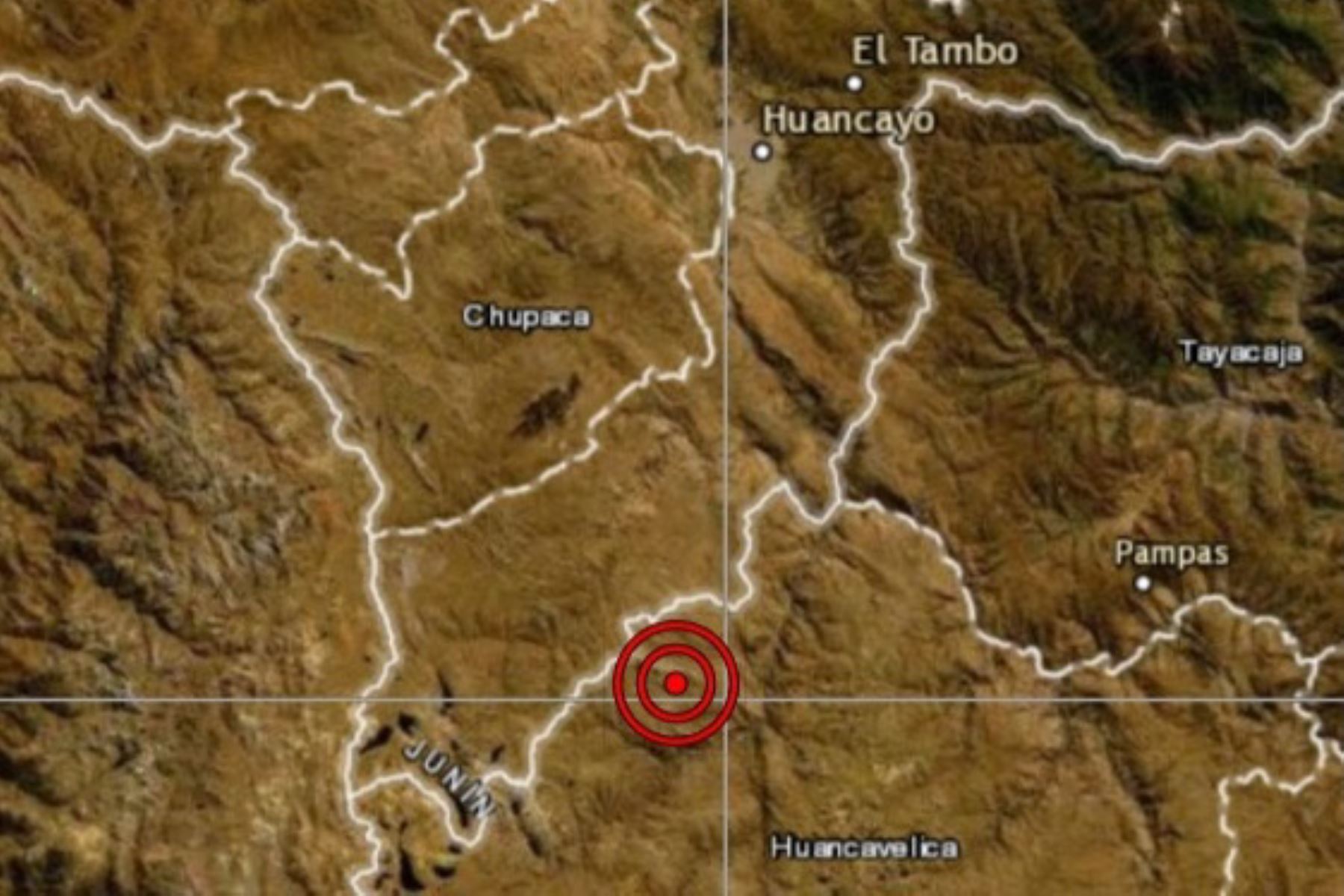 Sismo de magnitud 4.1 remeció esta tarde el sur de la provincia de Huancayo, región Junín.