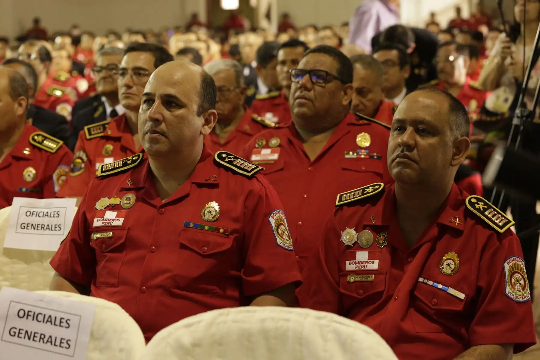 Sesión solemne en conmemoración del 159.° aniversario de creación de la Primera Compañía de Bomberos Voluntarios del Perú y Día del Bombero Voluntario Peruano.
Foto: PCM