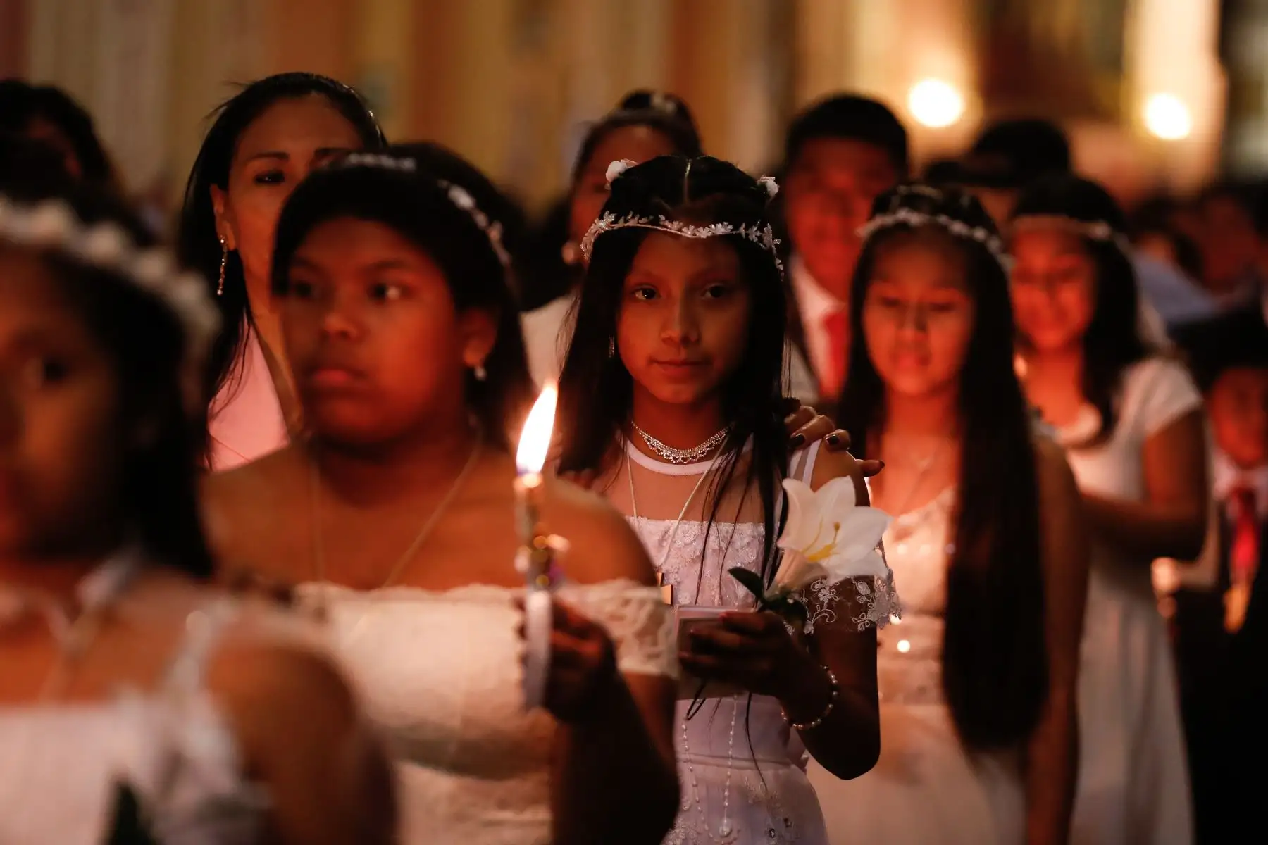 Primera Comunión en Iglesia La Merced de Lima. Foto: ANDINA/Renato Pajuelo