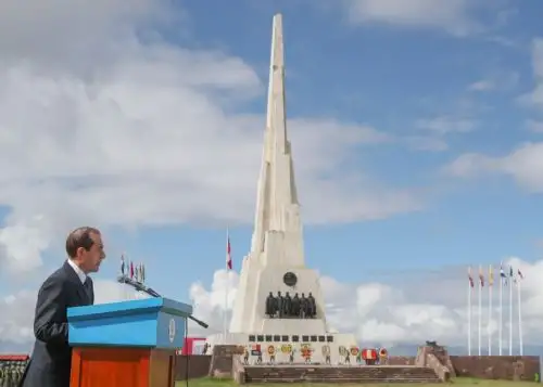 Ministro de Defensa, Walter Martos, en ceremonia por 195° aniversario de la Batalla de Ayacucho.