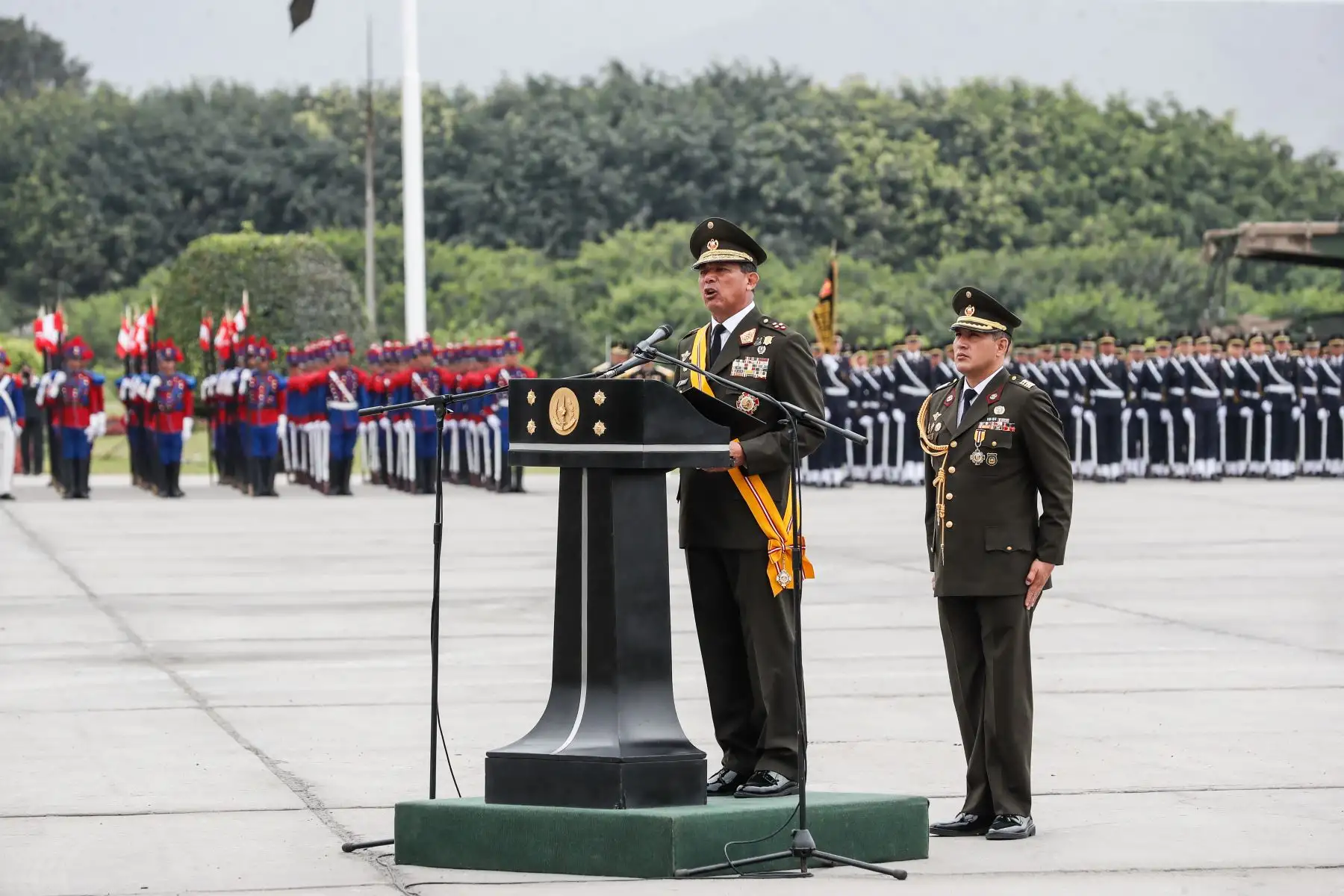 Comandante general del Ejército, general Jorge Orlando Céliz Kuong, participa en ceremonia por el Día del Ejército del Perú. Foto: ANDINA/Renato Pajuelo