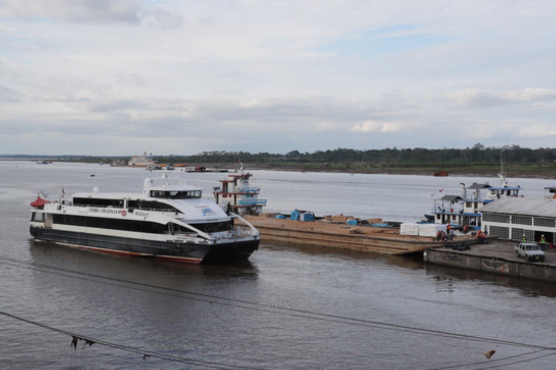 Un nuevo ferry recorrerá el río Amazonas y cubrirá la ruta Iquitos-Santa Rosa, en Loreto. ANDINA/Difusión