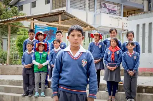 Escolares de Áncash envían mensaje a líderes de la COP25 sobre el impacto del cambio climático en la Cordillera Blanca.