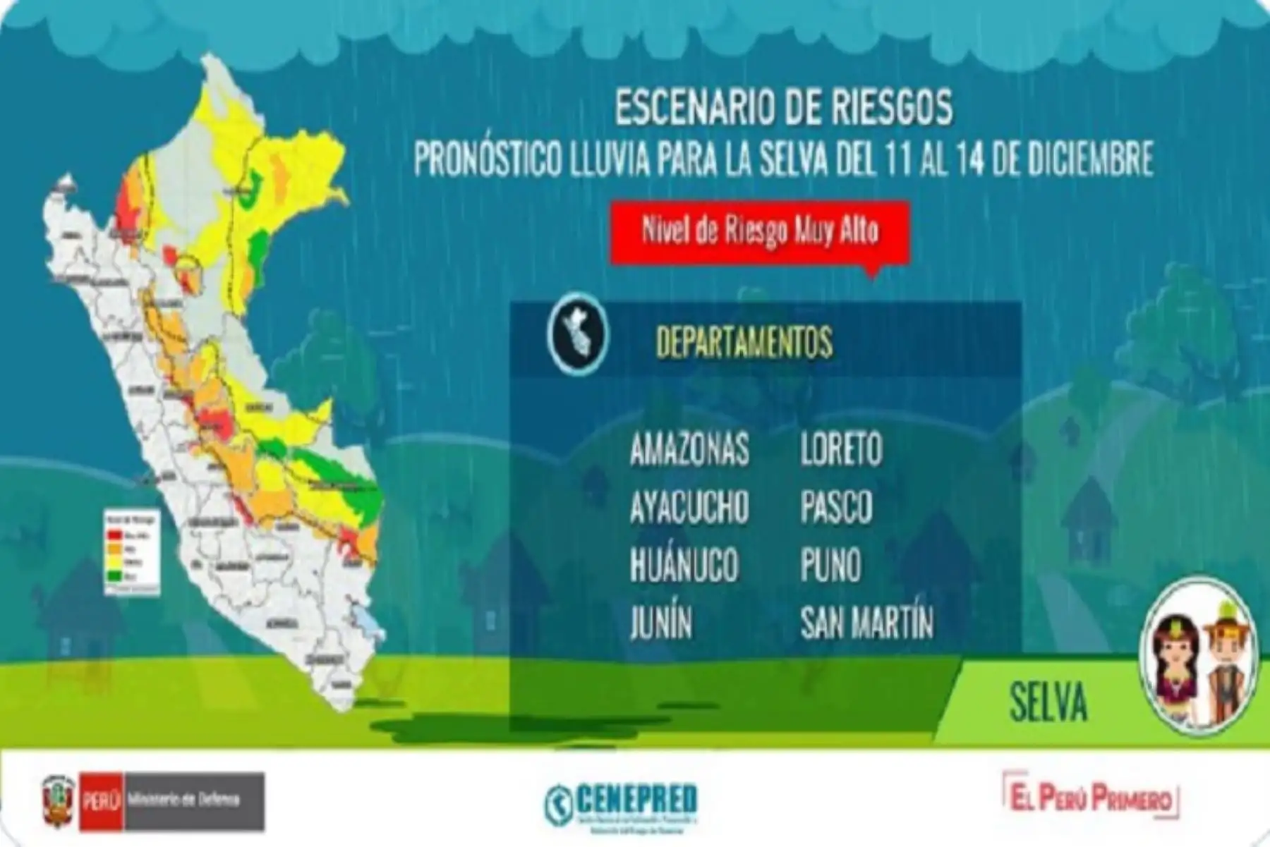 Expertos del Cenepred exhortaron a las autoridades competentes a tomar las previsiones del caso para evitar daños a las personas y a la infraestructura.
