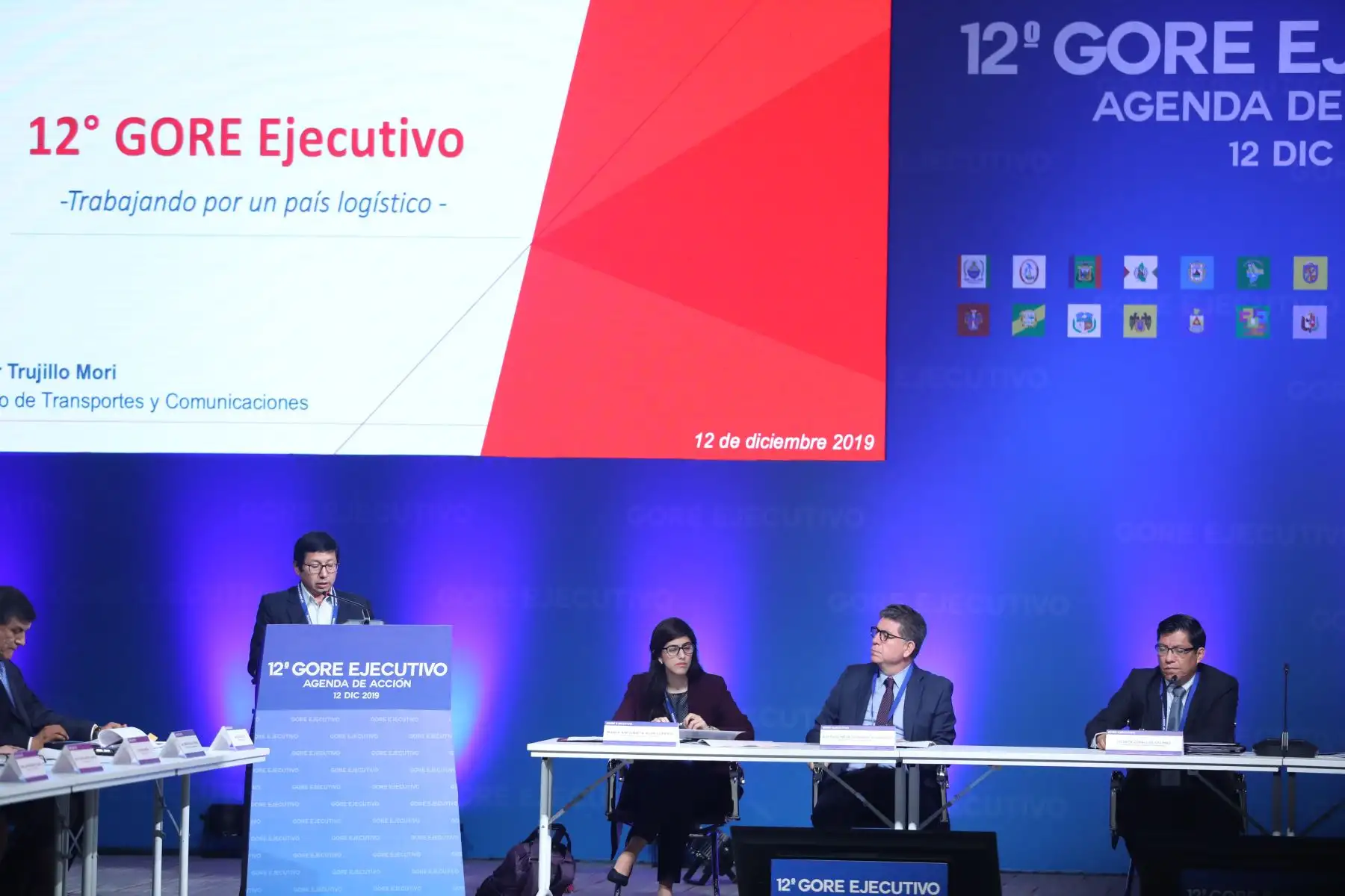 Ministro de Transportes y Comunicaciones, Edmer Trujillo participa en el 12° Gore Ejecutivo. Foto: ANDINA/Melina Mejía