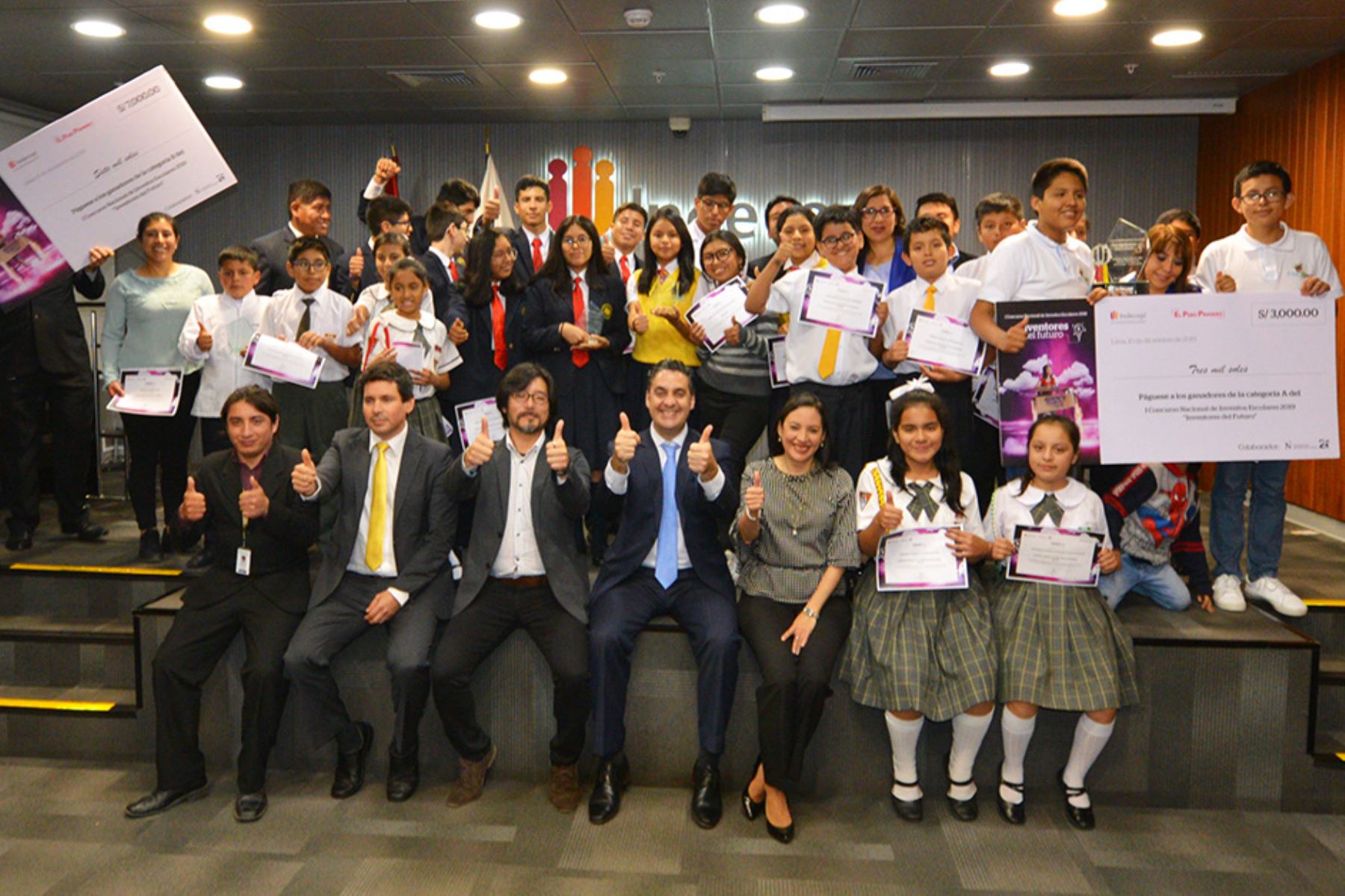 Alumnos de Arequipa y Huánuco triunfan en concurso de inventos escolares organizado por Indecopi. ANDINA/Difusión