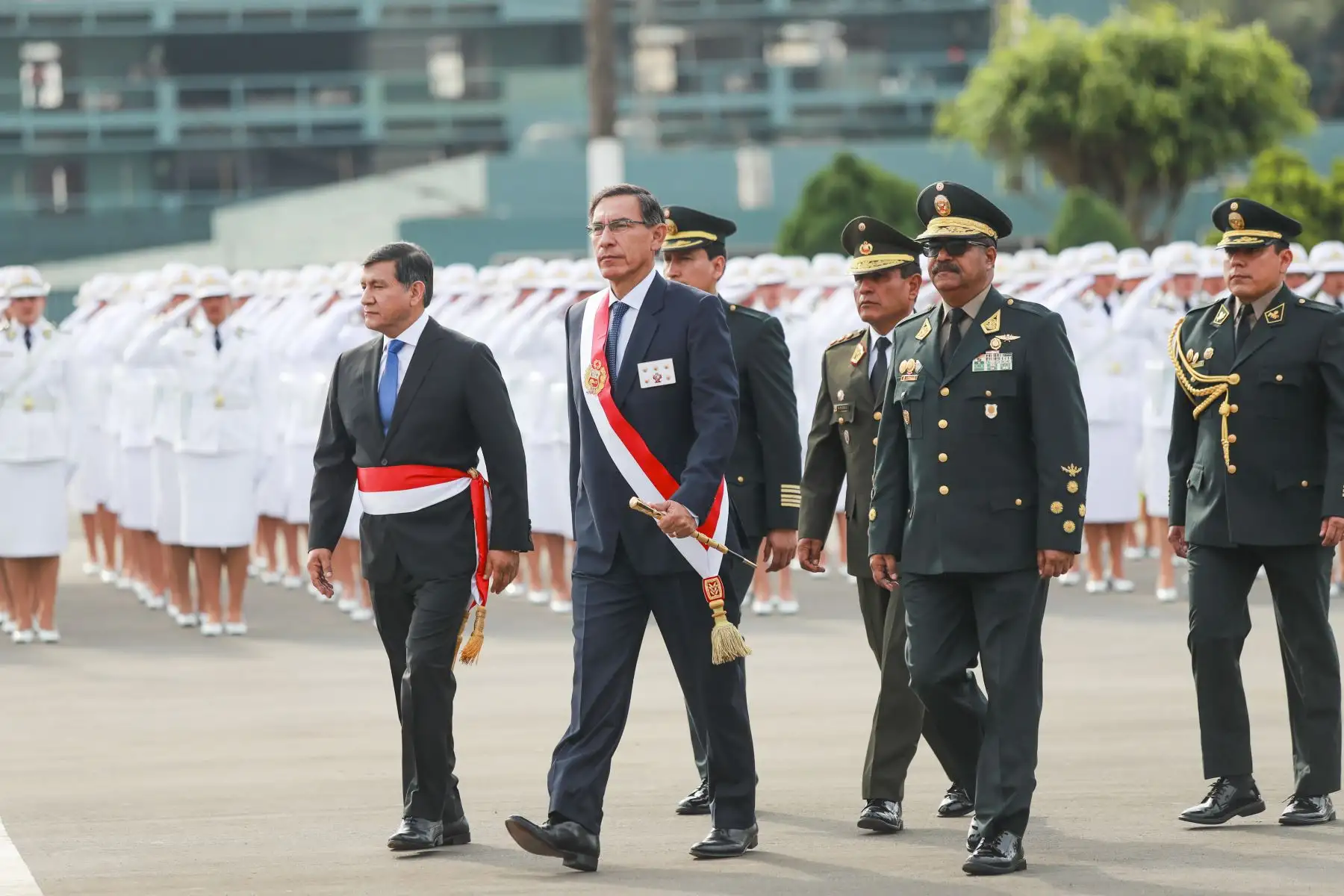 El presidente de la República,Martín Vizcarra, paticipó de la ceremonia de clausura del año académico y graduación de 164 alféreces promoción 2020 “Comandante PNP Felipe Carmelo Andrade Arroyo”, de la escuela de oficiales de la Policía Nacional del Perú.
Foto: ANDINA/ Prensa Presidencia