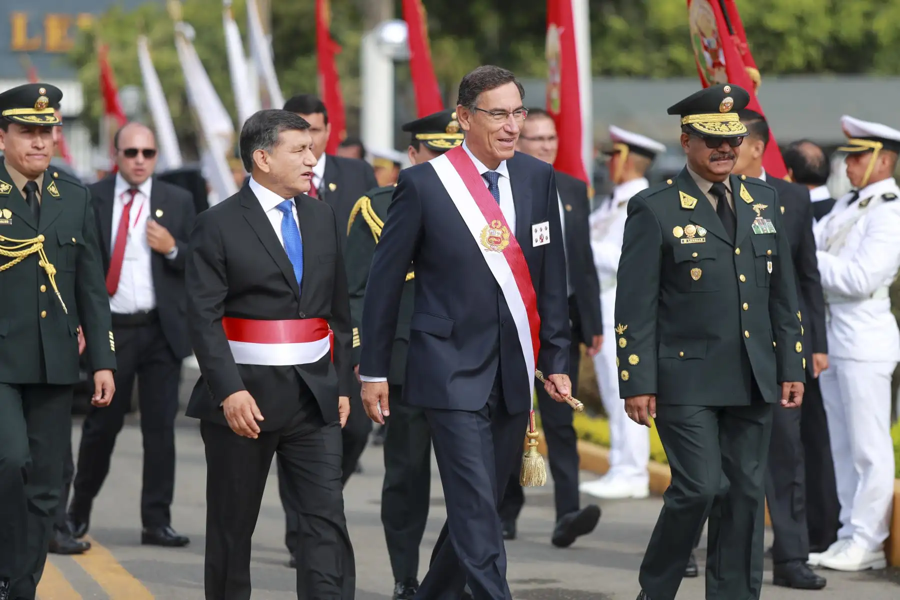 El presidente de la República,Martín Vizcarra, paticipó de la ceremonia de clausura del año académico y graduación de 164 alféreces promoción 2020 “Comandante PNP Felipe Carmelo Andrade Arroyo”, de la escuela de oficiales de la Policía Nacional del Perú.
Foto: ANDINA/ Prensa Presidencia