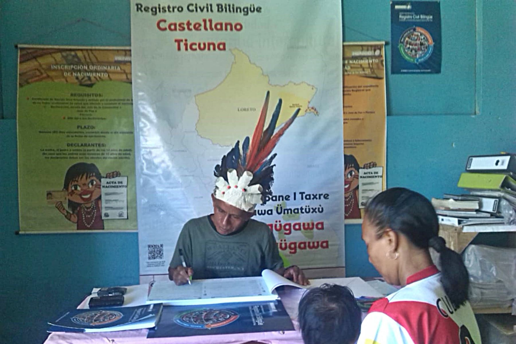 Reniec habilita registro civil bilingüe en lengua indígena Ticuna de Loreto.